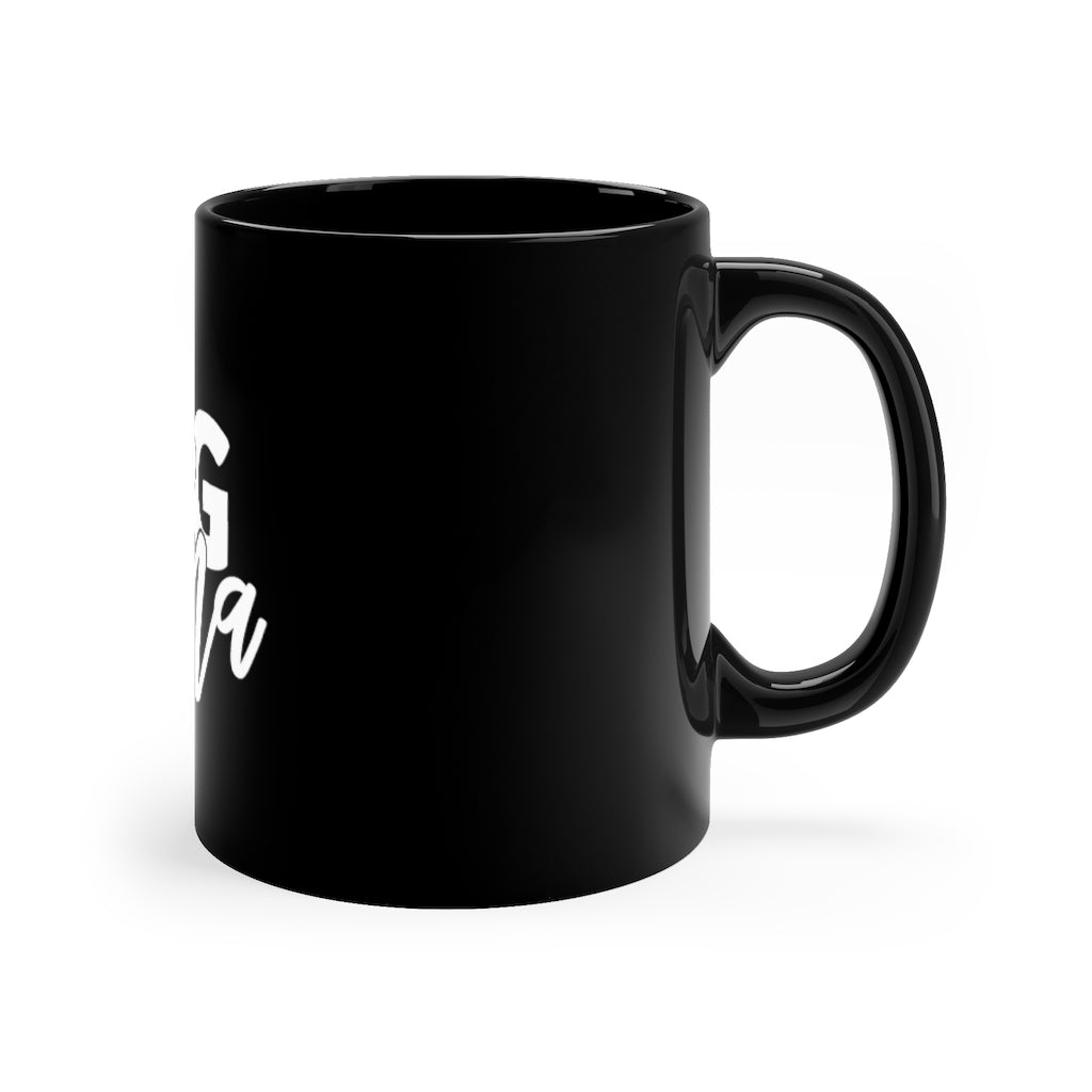 Dog Mama Black Coffee Mug, 11oz
