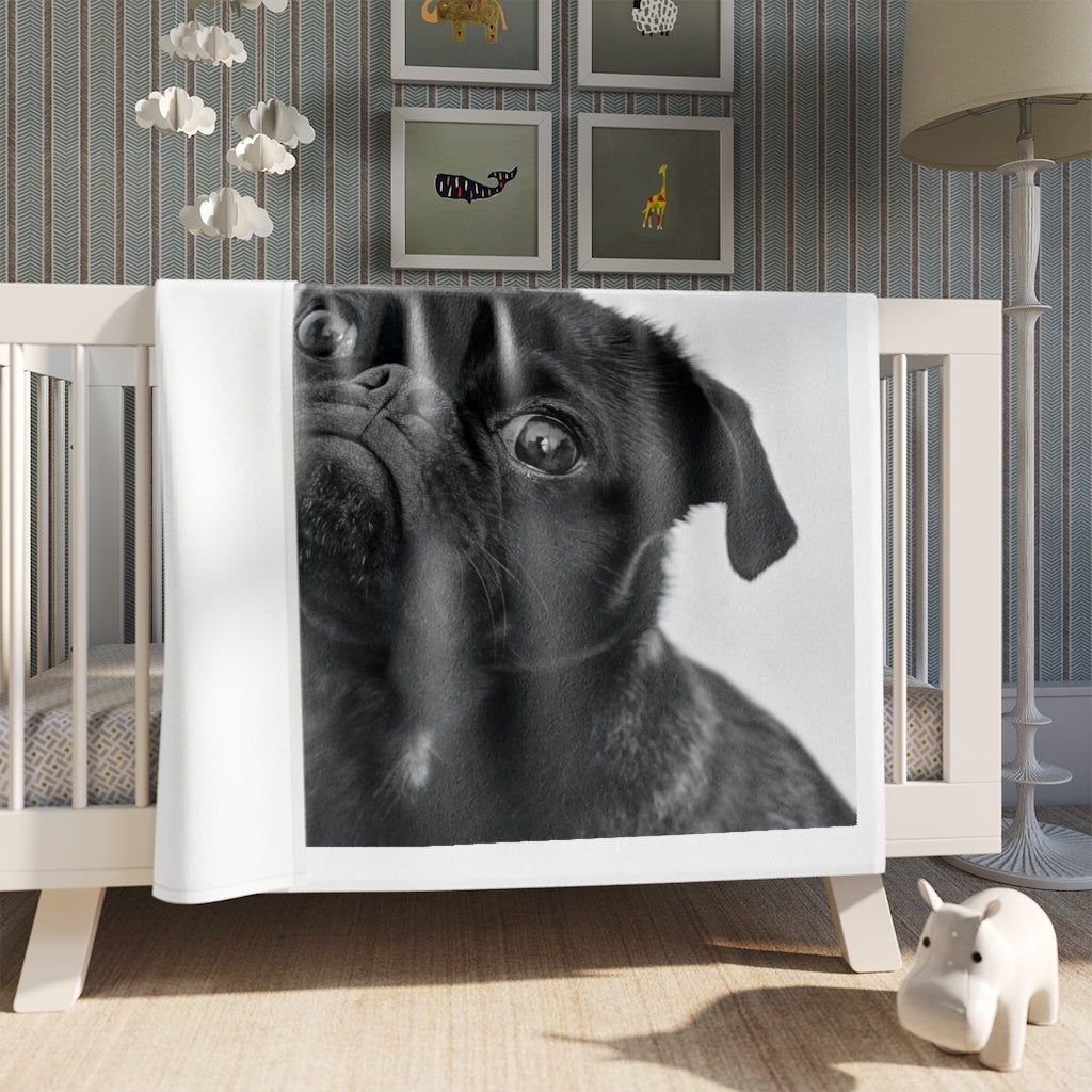 Black Pug Throw Blanket