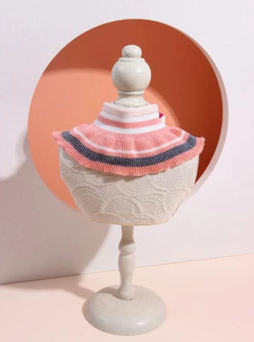 Colorblock Ruffle Hem Pet Collar