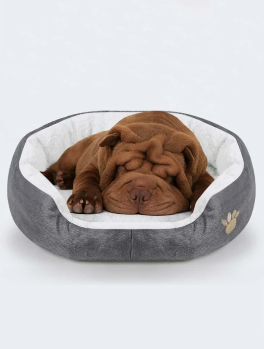Plush Two Tone Pet Bed
