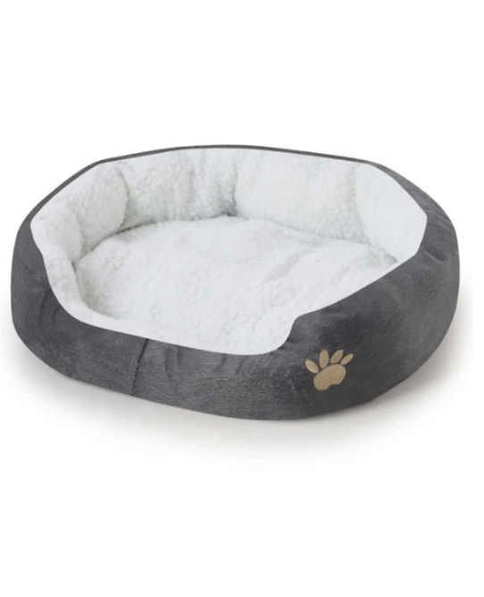 Plush Two Tone Pet Bed
