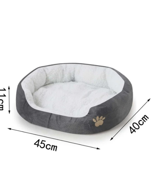 Plush Two Tone Pet Bed