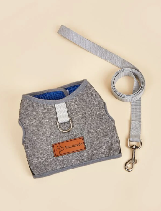 Breathable Dog Harness & 1pc Dog Leash