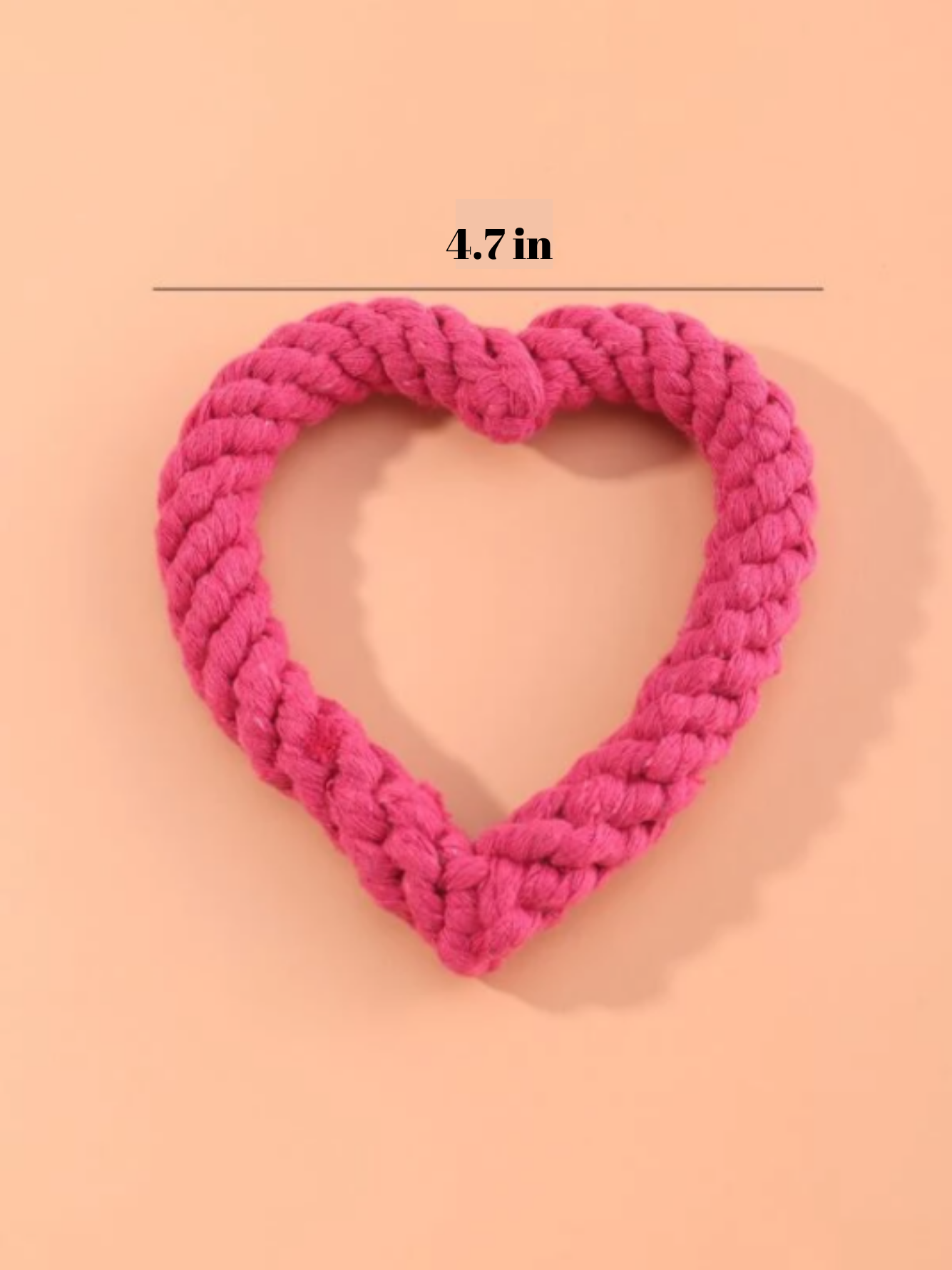 Woven Heart Pet Chew Toy