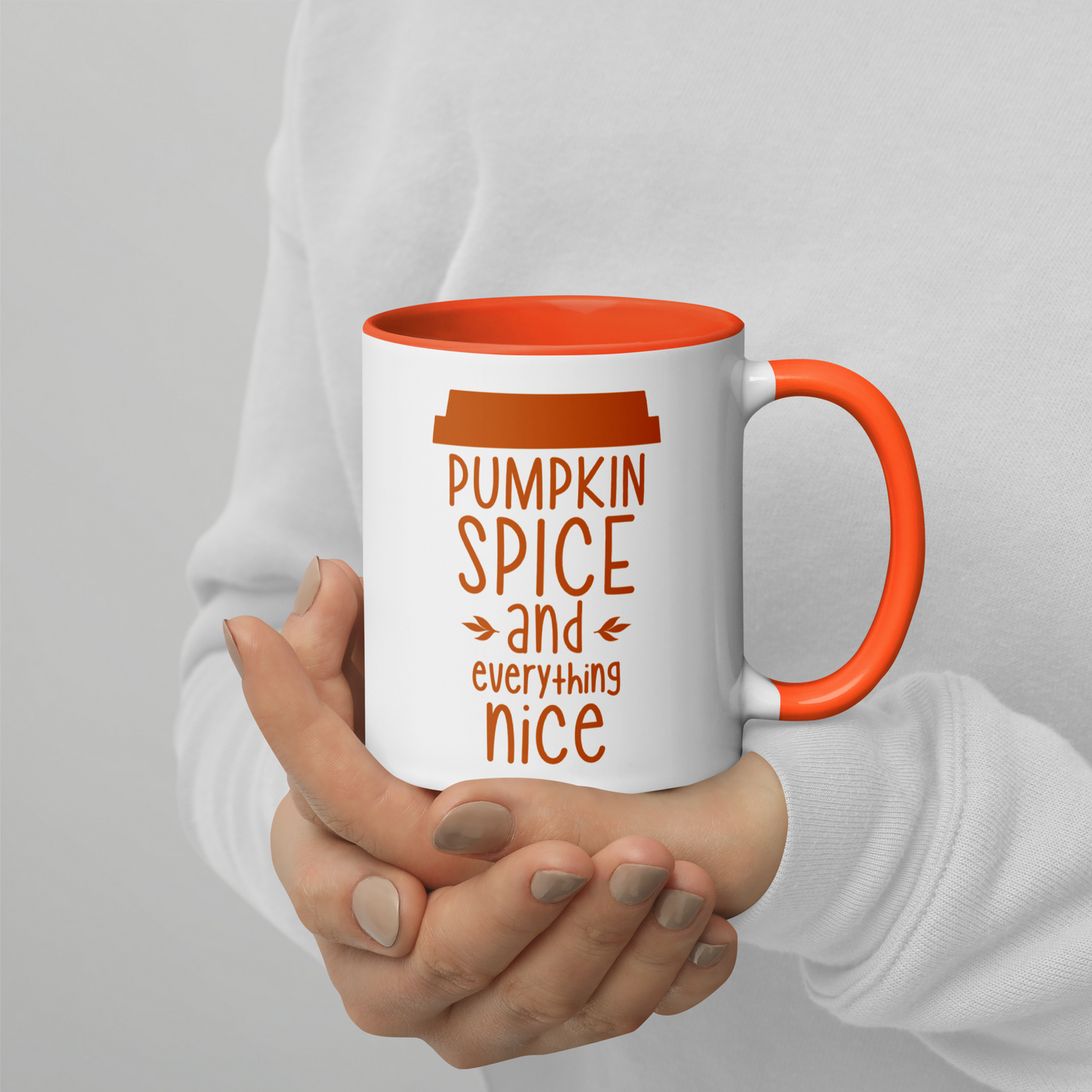 Pumpkin Spice and Everything Nice Mug with Color Inside